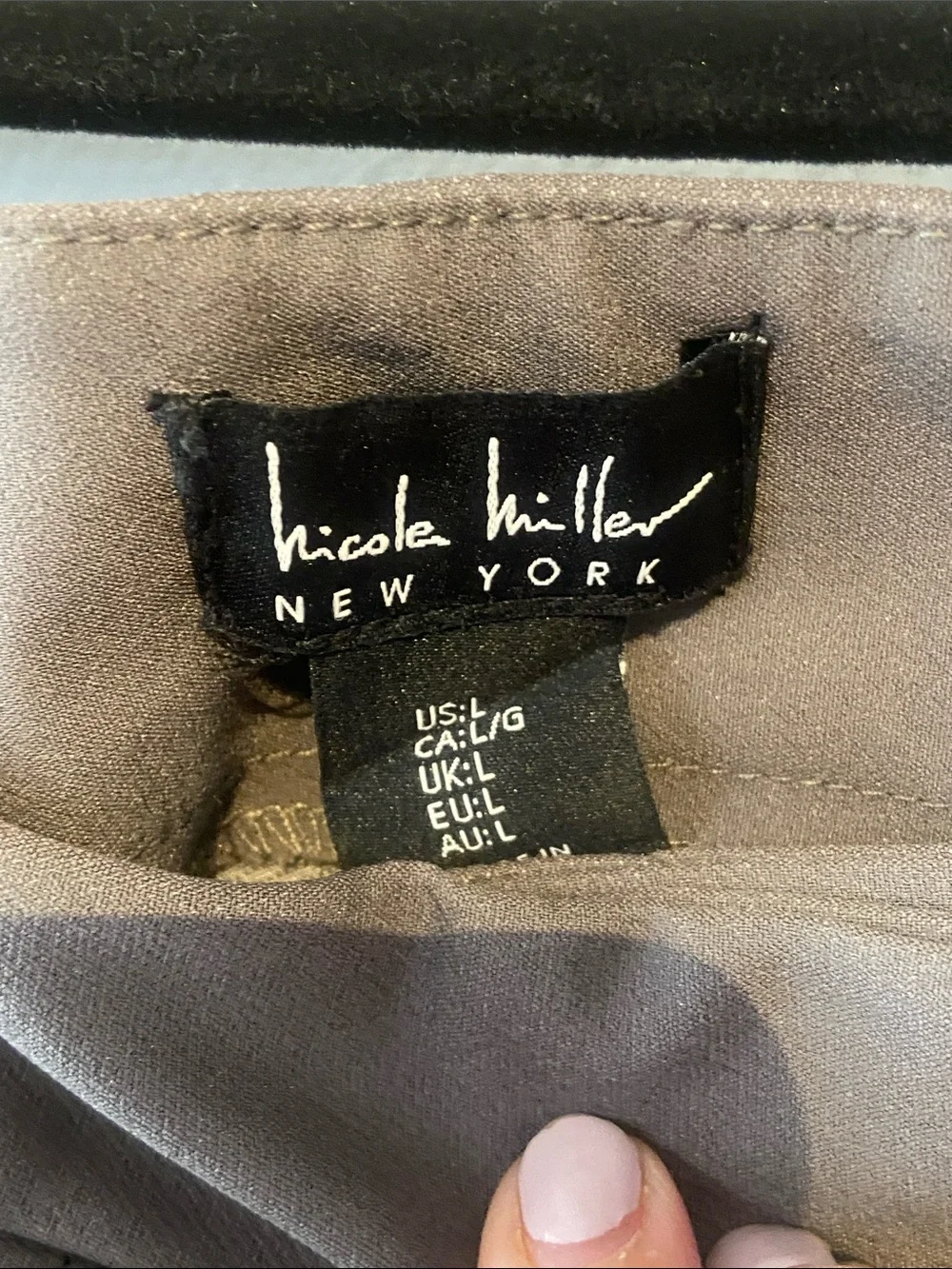Nicole Miller size L woman’s Tailored Gray Dress Pants NWOT